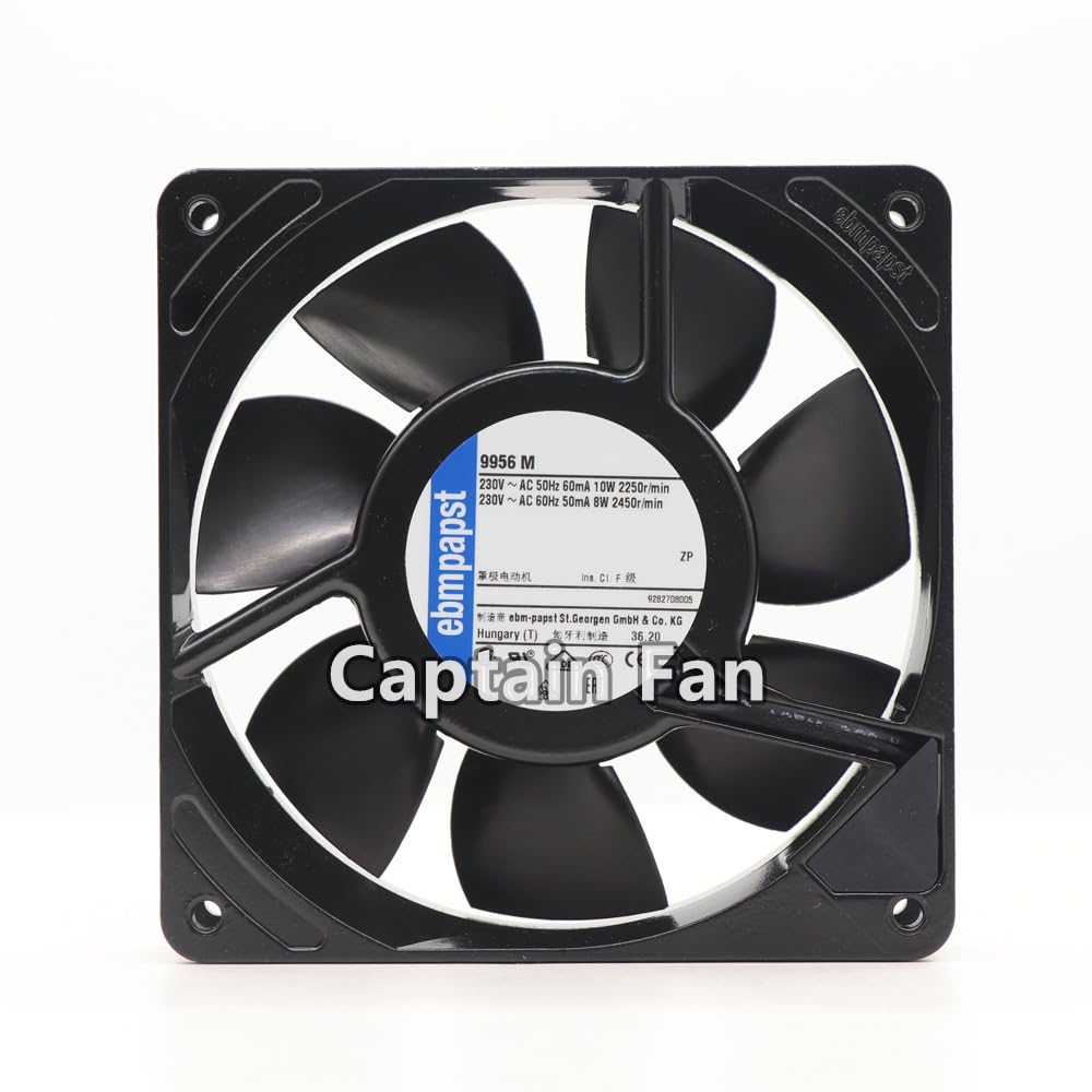 EBM PAPST 9956M Fan 230VAC 10/8W 60/50mA 8025mm Axial Cooling Fan