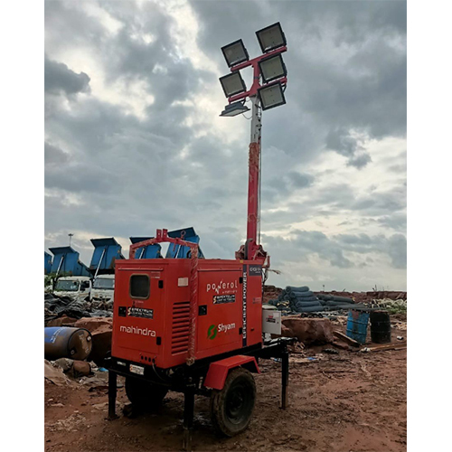 5 Kva - 7.5 Kva Mobile Lighting Tower - Color: Red