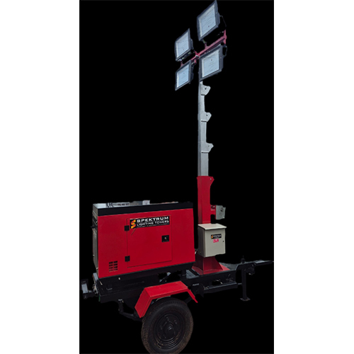Generator Mobile Lighting Tower - Color: Red And Black