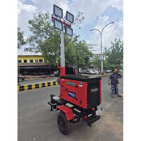 Rotatable Mobile Light Tower - Color: Red And Black