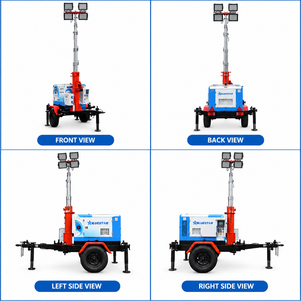 Smlt 9 Mobile Lighting Tower - Color: Red