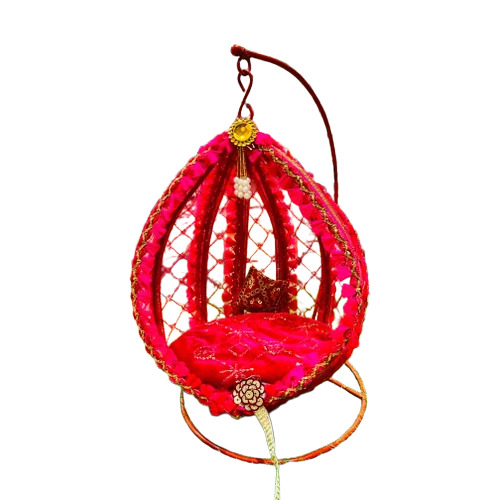 Hanging Jhula For Gopal Ji - Color: Red