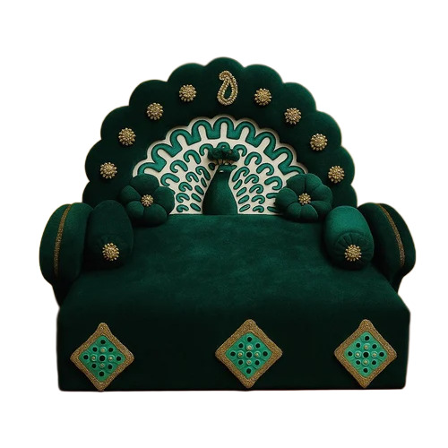 Laddu Gopal Premium Singhasan - Color: Green