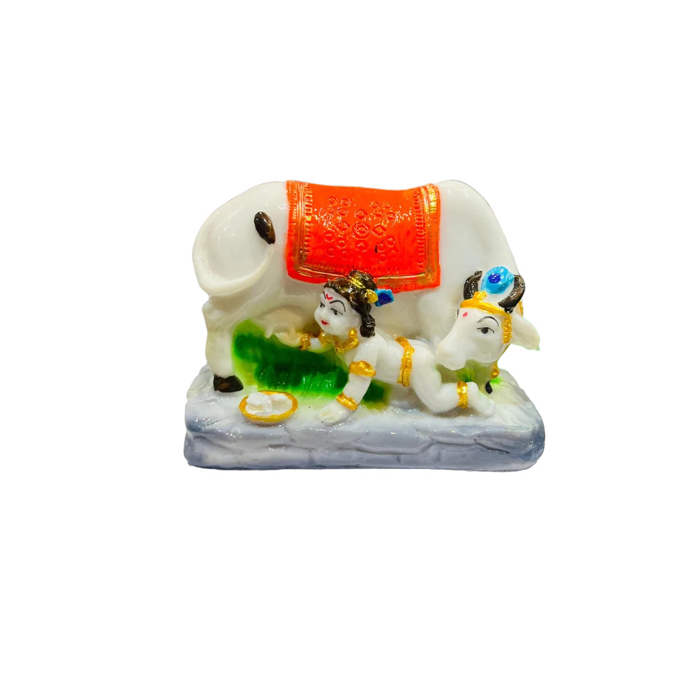 Marble Dust Cow With Calf - Color: White