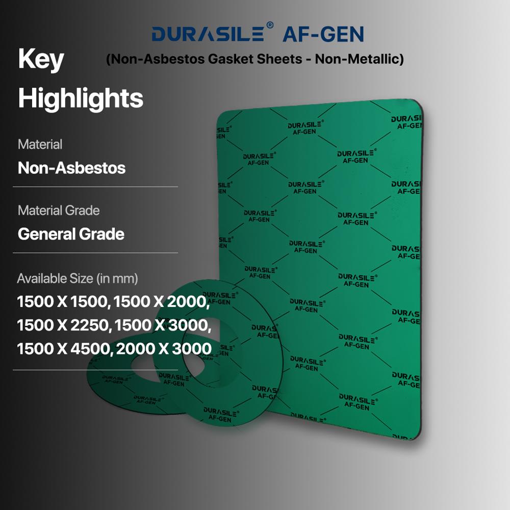 Af-gen Non Asbestos Gasket Sheets - Non-metallic - Application: Sealing Industry