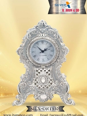 Decorative SILVERPLATED Table Top Watch