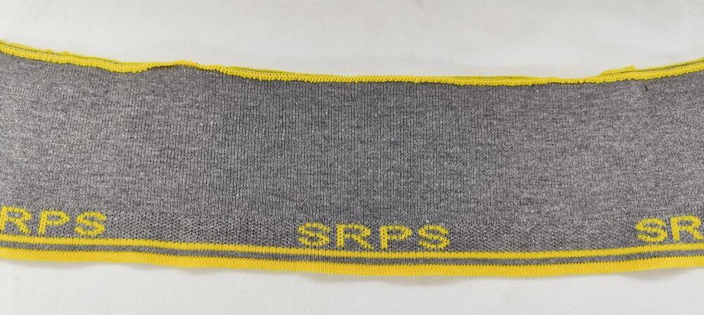 Grey And Yellow Lining Collar Tape - Attributes: Washable