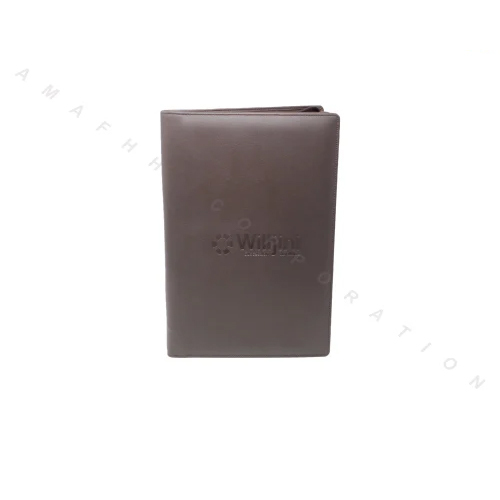 Brown Leatherette Document Folder - Material: Leather