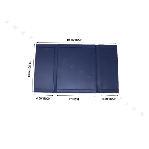 Blue Bifold Menu Folder - Color: Black