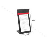Leatherette L Shaped Menu Stand - Color: Black