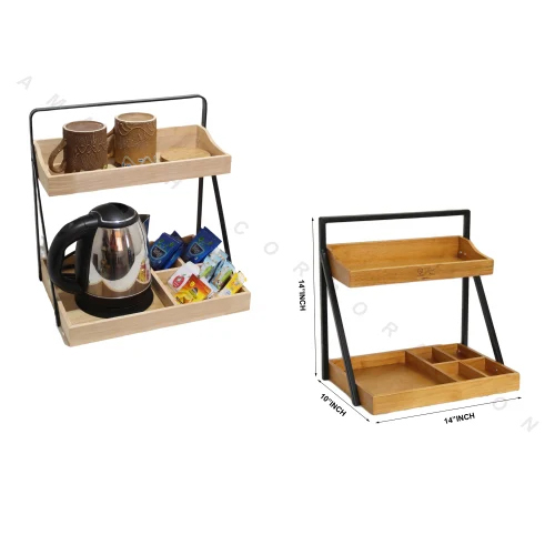 Amafhh Multipurpose Wooden Tcm Tray - Color: Brown