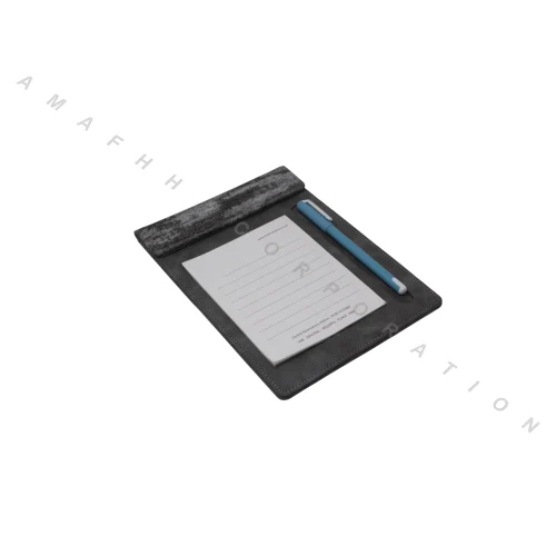 Leatherette Notepad Holder - Color: Black