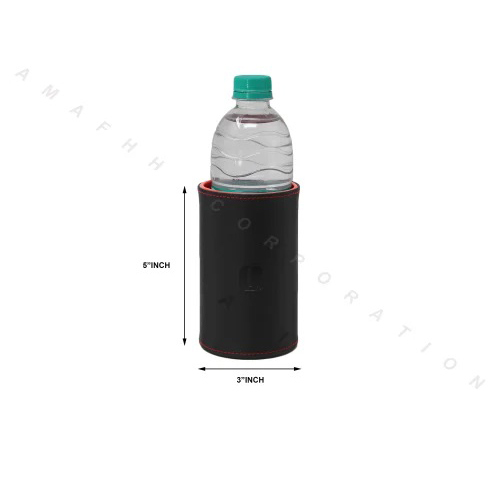 Faux Leatheret Bottle Holder In Dual Colour - Material: Leather