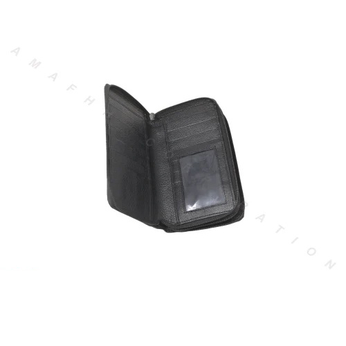 Leather Ladies Wallet - Color: Black
