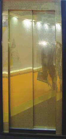 Gold Finish Telescopic Door - Color: Golden