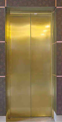 Gold Finish Center Opening Door
