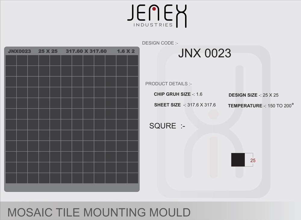 Mosaic Tile Mounting Mould - Color: Multi