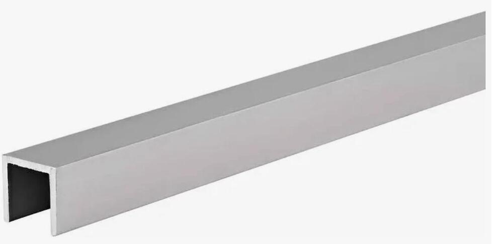 Plain Aluminium Channel Angle - Color: Silver