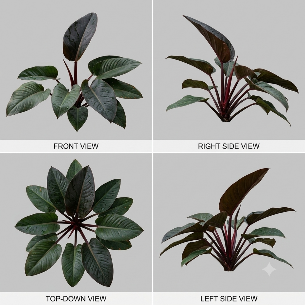 Philodendron Red Congo Plant - Breed: Hybrid Cultivar