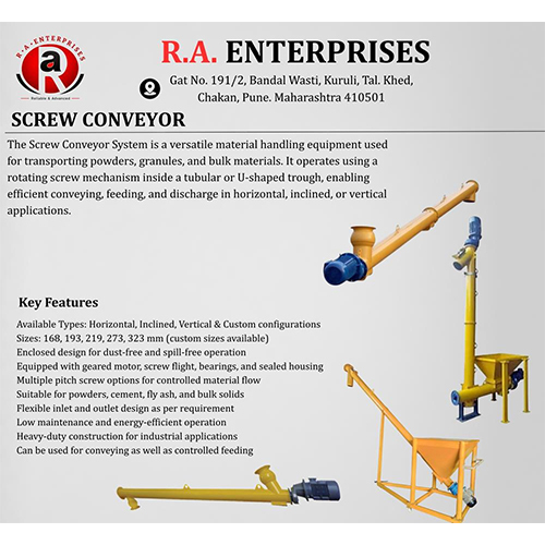 Inclined And Vertical Screw Silo Feeding System - Automatic Grade: Semi Automatic