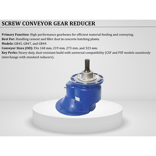 Screw Conveyor Gear Reducer - Features: High Quality