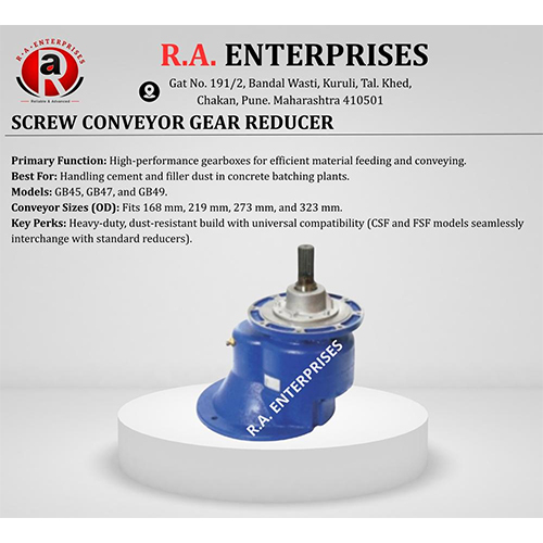 Screw Conveyor Gear Reducer - Features: High Quality