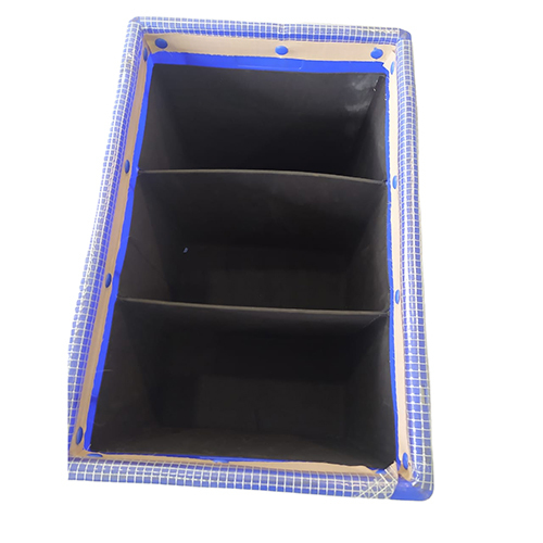 Hdpe Bin With 3 Packet Eva - Color: Blue Black