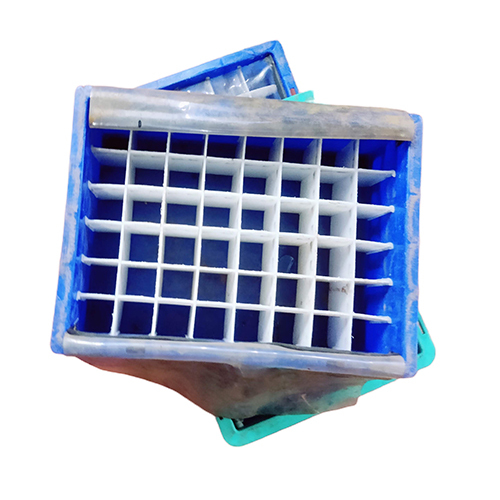 Hdpe Bin With Partition - Color: Blue White