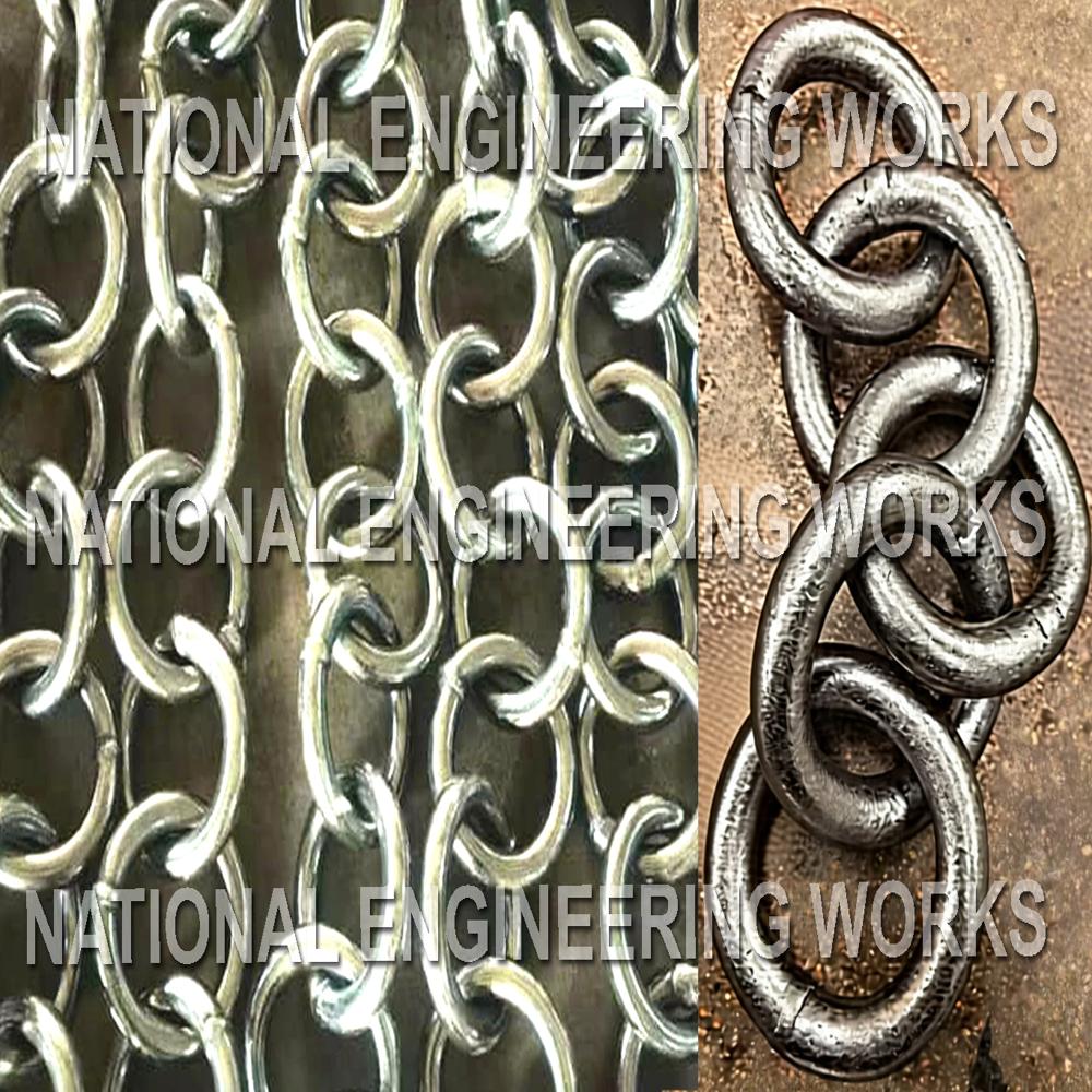 Stainless Steel Round Ring Kiln Chain - Size: Multiple