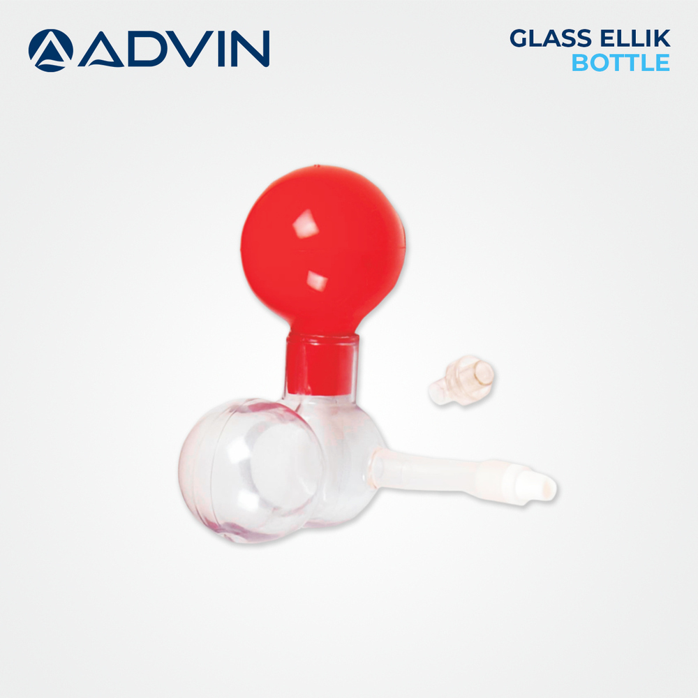 Glass Ellic Bottle - Color: Transparent