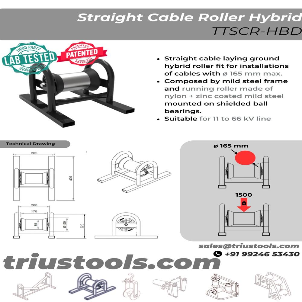 Straight Cable Roller - Feature: Rust-resistant Coating