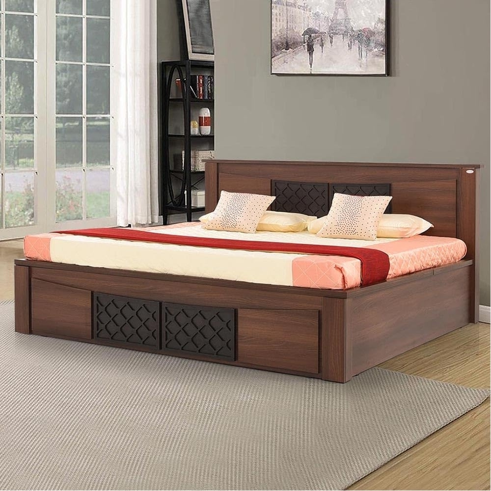 Royaloak Muar Malaysian King Size Bed With Hydraulic Storage In Melamine Finish - Bd20191002-6 - Assembly: Carpenter Assembly
