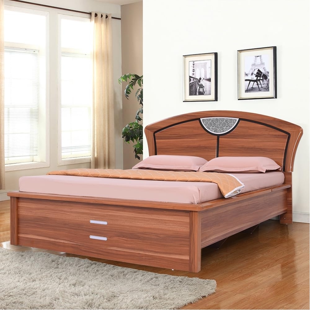 Royaloak Verona Italian King Size Designer Bed With Hydraulic Storage In High Gloss Finish - Bd8803-6 - Assembly: Carpenter Assembly