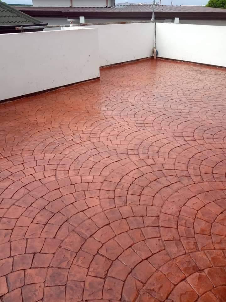 90 Mm Stamped Concrete - Color: Red