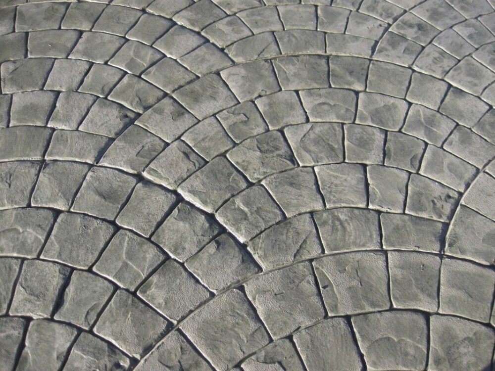 European Fan Stamped Concrete - Color: Grey