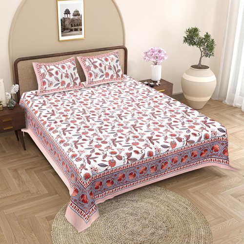 Solitaire Pure Cotton King Size Bedsheet - Color: Multicolor