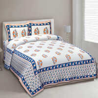 Floral Bed Sheet - 100% Cotton, King Size, Multicolor Printed Pattern | Washable, Shrink-resistant, Includes Pillowcases, Hypoallergenic