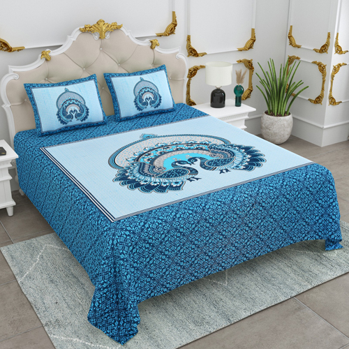 Stylish Printed Cotton Bedsheet - Design Type: Modern