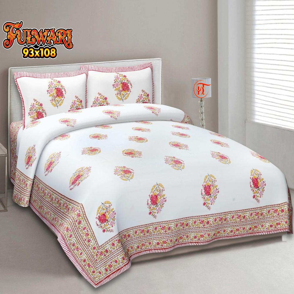Printed Cozy Soft Cotton Bed Sheets - Color: Multicolor