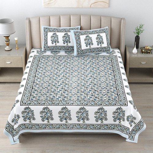 Printed Cotton Bed Sheet - Color: Multicolor