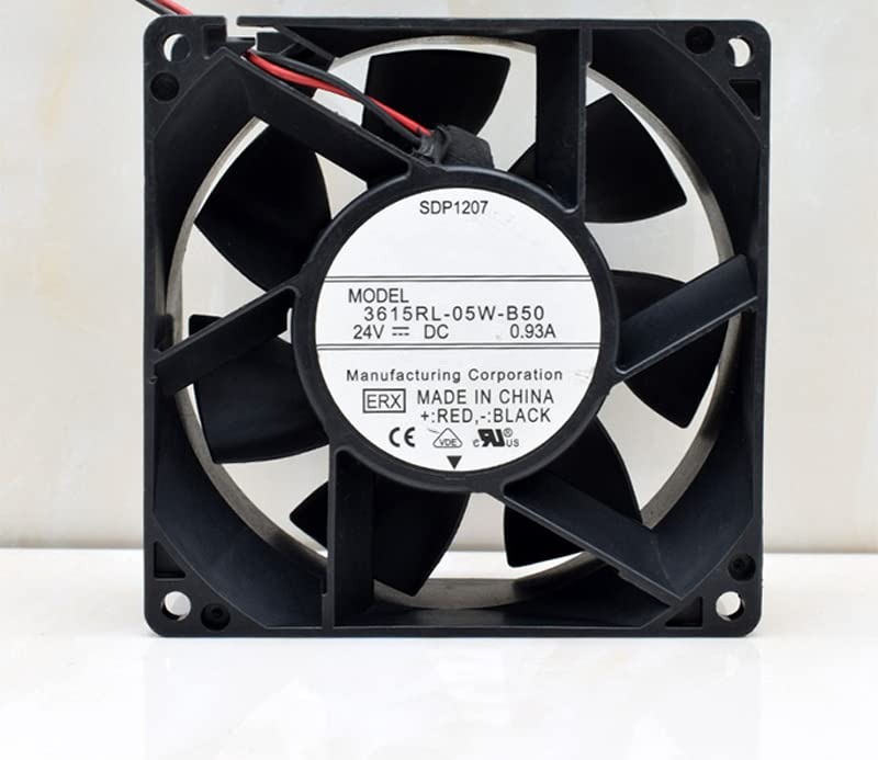 Nmb Mat 3615Rl-05W-B50 9038 2-Wire Dc24V 0.93A 22.32W 90X90X38Mm 9Cm Inverter Cooling Fan - Color: Black