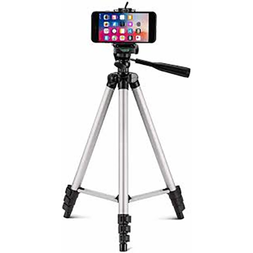 Tripod Stand - Cast Iron / MS Standard Size Silver Color | Stable Heating Apparatus for Bunsen Burner Compatible with Wire Gauze