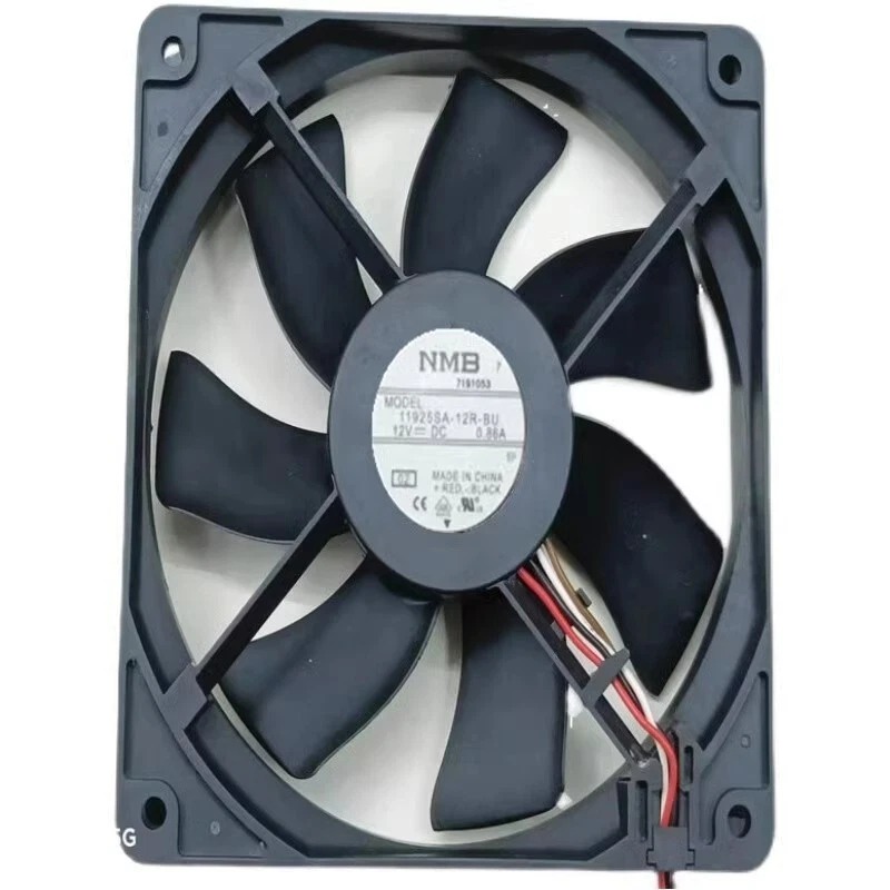 Nmb Mat 11925Sa-12R-Bu Dc12V 0.86A 12025 12Cm 4-Wire Pwm Cooling Fan - Color: Black