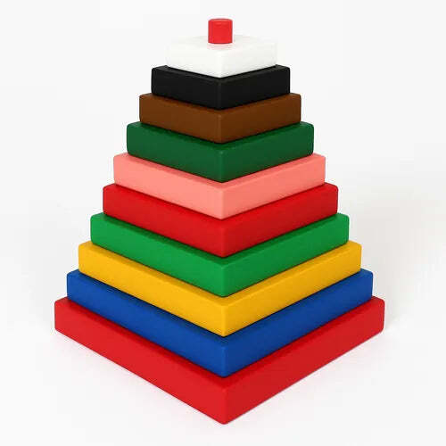 Pyramid Square Multi Color - Material: Wooden