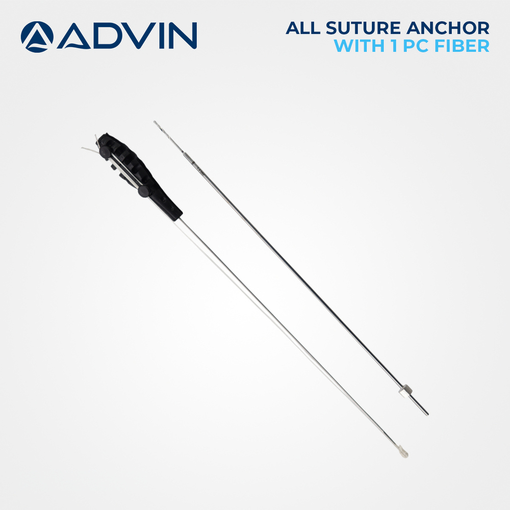 All Suture Anchor with 1 pc Fiber - Compact Design, Double Loaded for Enhanced Soft Tissue Repair | Minimal Bone Removal, High Tensile Strength, Arthroscopic Compatibility
