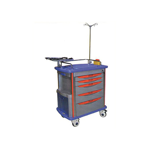 1034 Crash Cart Imported Trolley - Color: Blue