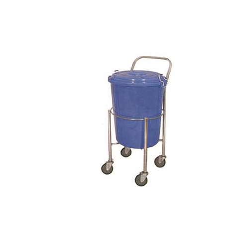 1046 Soiled Linen Trolley - Color: Silver