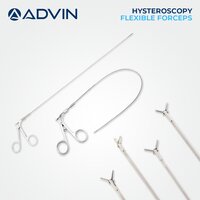 Hysteroscopy Forceps Advin - Medical Grade Stainless Steel, 330mm, Silver | Fine Precision Jaws, Ergonomic Handle, Autoclavable, Corrosion Resistant
