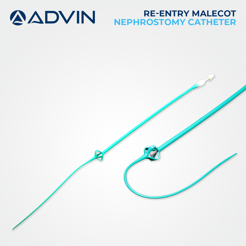 Re-entry Malecot Nephrostomy Catheter - Color: Green