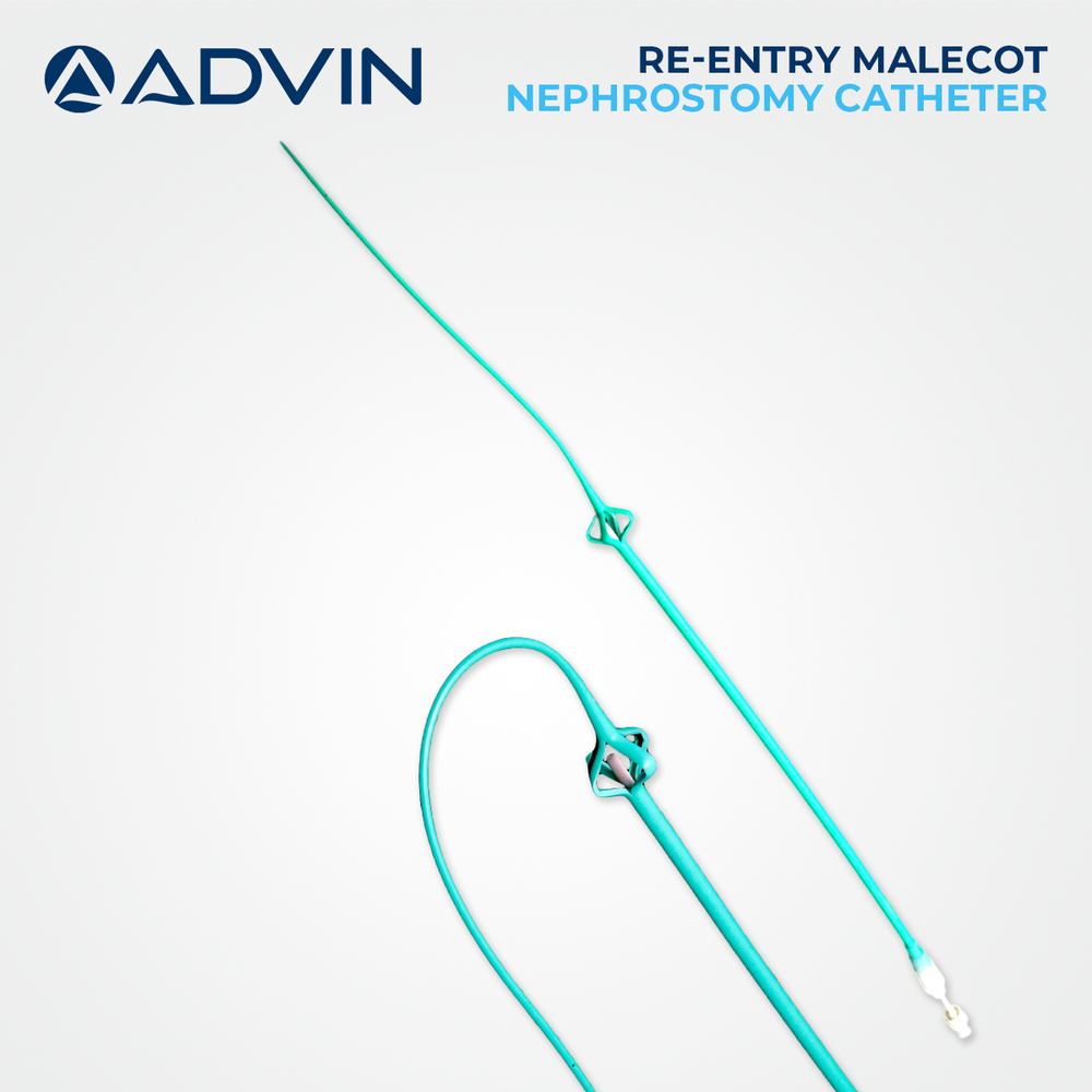 Re-entry Malecot Nephrostomy Catheter - Color: Green